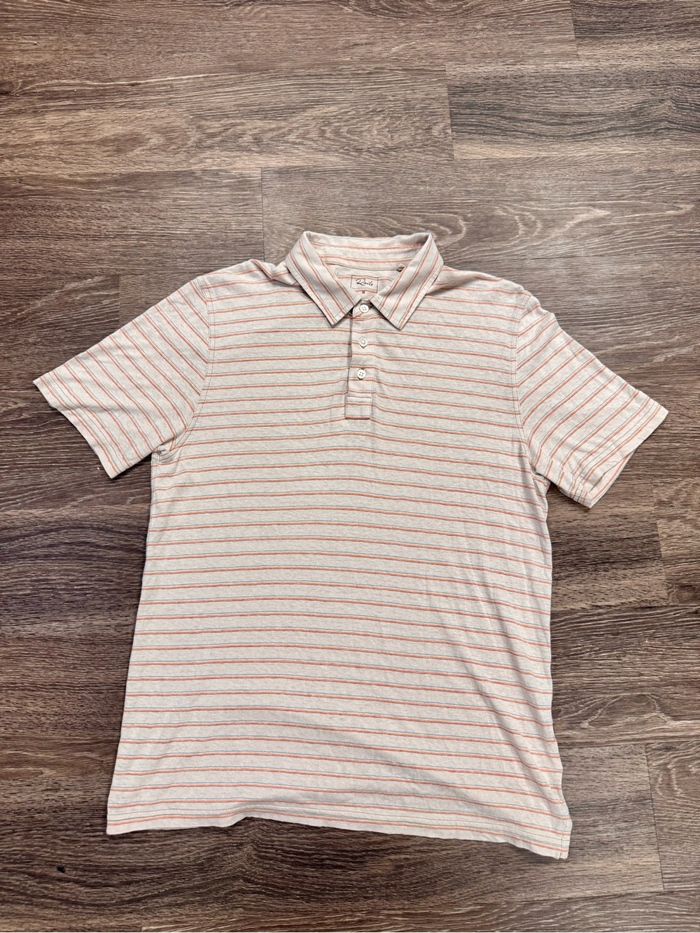 Rails Napoli Polo Shirt M Toulouse Sunset Stripe Hemp Organic Cotton
